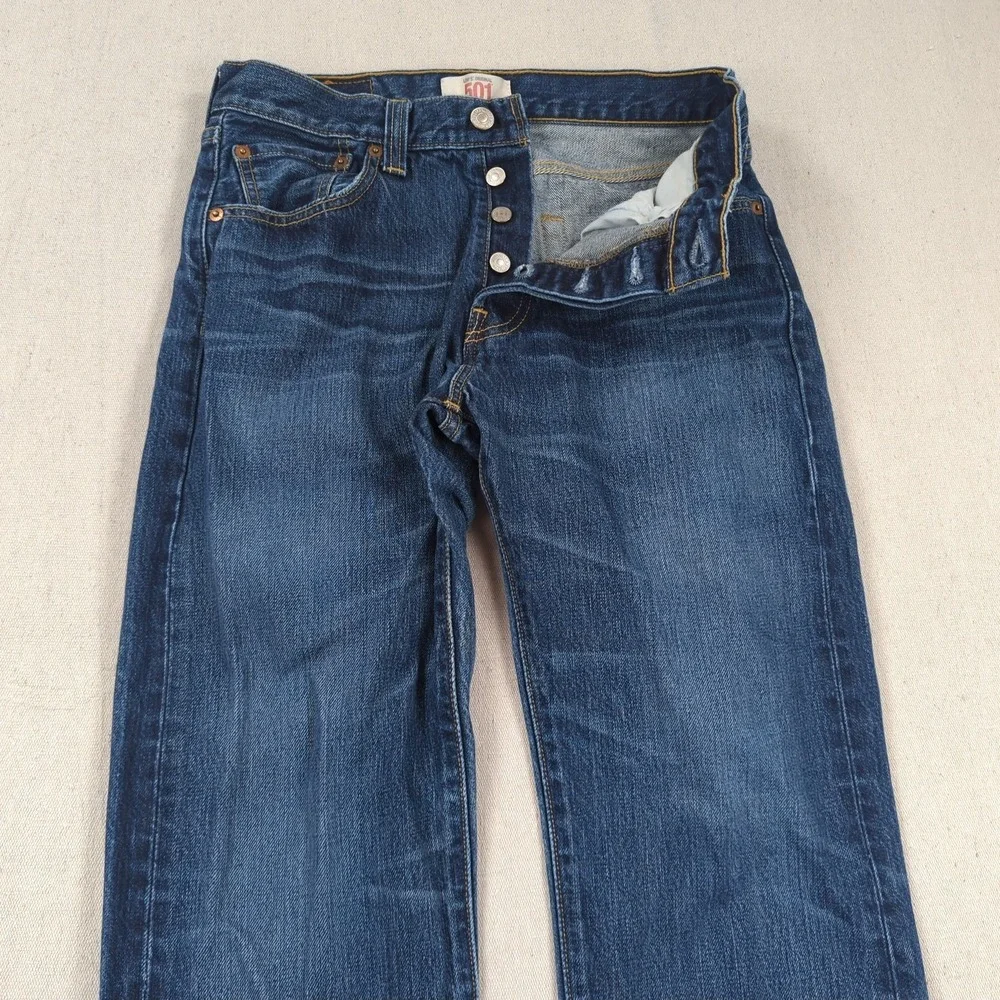 Levis 501 Jeans Mens 29x32 Blue Button Fly Classic American Casual Western